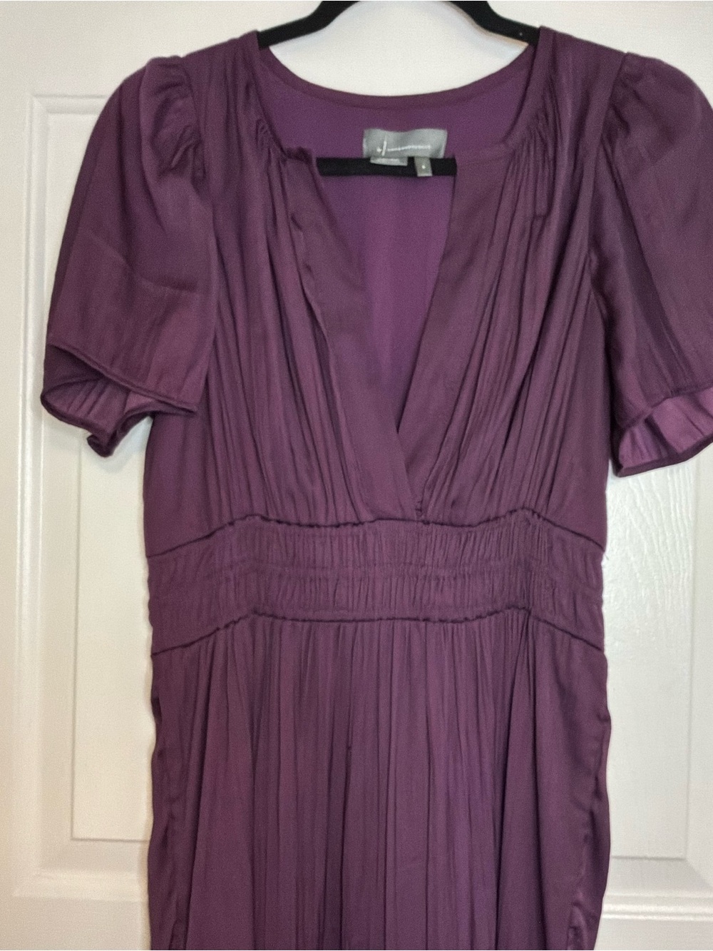 Anthropologie Women's Purple Tiered Maxi Dress with Smocked Waist - Picture 6 of 11